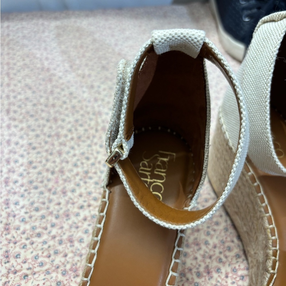Franco Sarto Cream Wedge Sandals - Picture 6 of 7